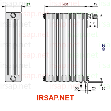 Радиатор IRSAP Tesi 52000/10 T25 CL 01